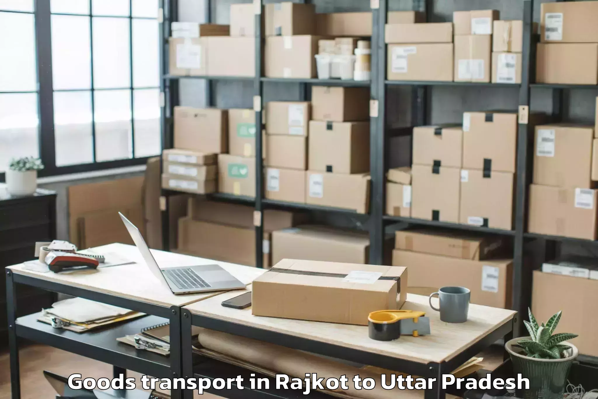 Top Rajkot to Nanpara Goods Transport Available